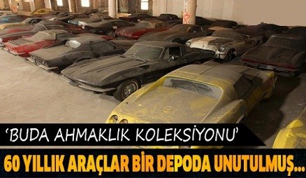 60 yıllık araçlar bir depoda unutulmuş