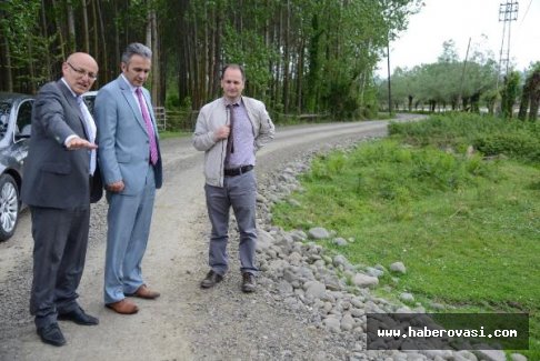 Samsun'un Terme İlçesi'nde yollar incelendi