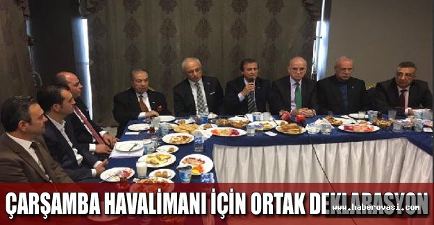 Çarşamba Havalimanı için ortak deklarasyon