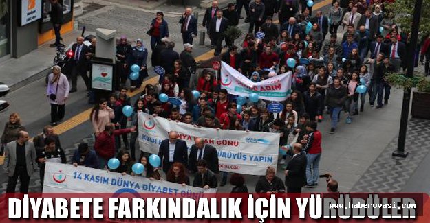 Diyabete farkındalık için yürüdüler