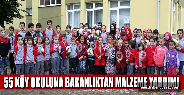 Samsun'da 55 köy okuluna bakanlıktan malzeme yardımı