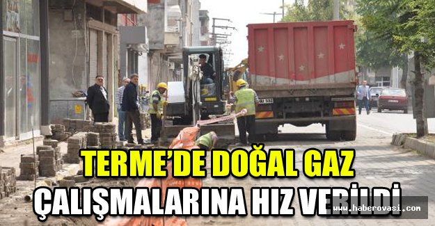 Terme’de doğal gaz çalışmalarına hız verildi