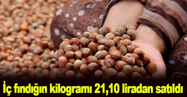 İç fındığın kilogramı 21,10 liradan satıldı