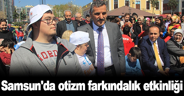 Samsun'da otizm farkındalık etkinliği