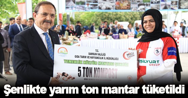 Şenlikte yarım ton mantar tüketildi