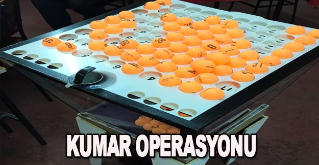 Samsun'da kumar operasyonu