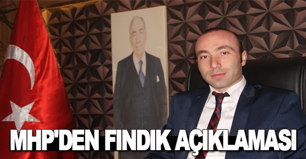 MHP'DEN FINDIK AÇIKLAMASI