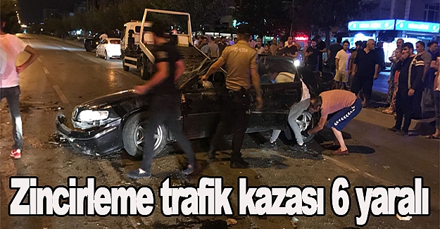 Samsun'da zincirleme trafik kazası 6 yaralı