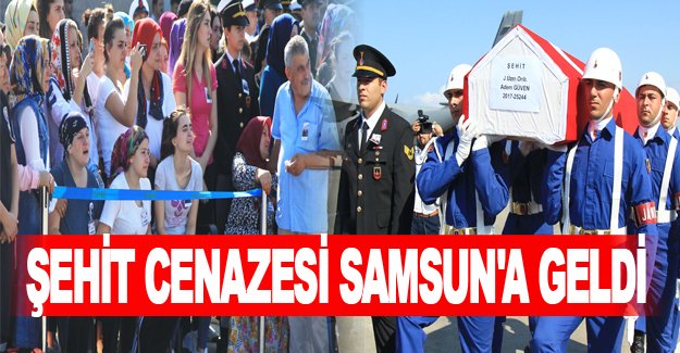 Şehidimizin cenazesi Samsun'a geldi