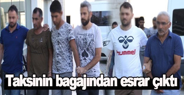 Taksinin bagajından esrar çıktı