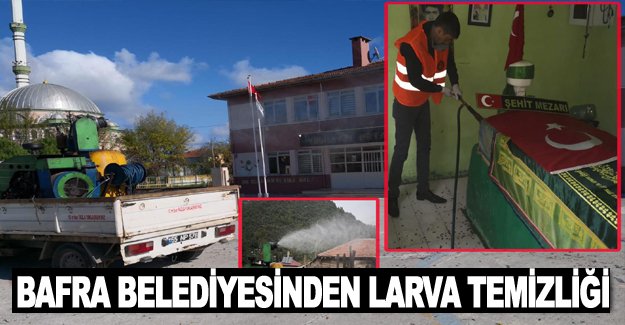 BAFRA BELEDİYESİNDEN LARVA TEMİZLİĞİ