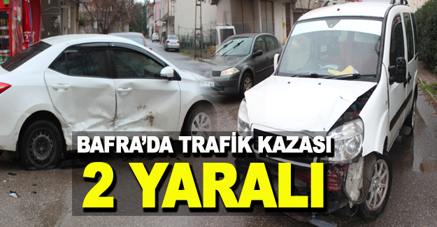 Bafra'da trafik kazası 2 yaralı