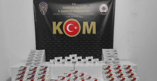 Samsun'da kaçak makaron ele geçirildi