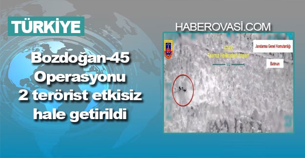 Bozdoğan-45 Operasyonu 2 terörist etkisiz hale getirildi