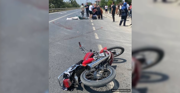Samsun'da devrilen motosiklet sürücüsü yaşamını yitirdi