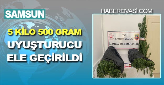 Samsun'da 5 kilo 500 gram uyuşturucu ele geçirildi