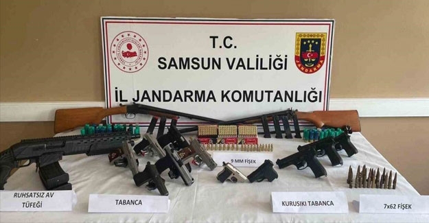 Samsun'da silah kaçakçılığı operasyonu 9 gözaltı