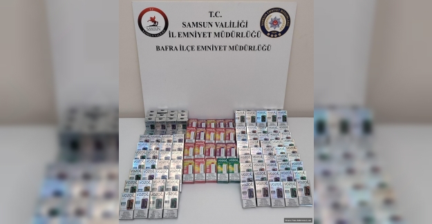 Samsun'da kaçak elektronik sigara operasyonu 2 gözaltı!