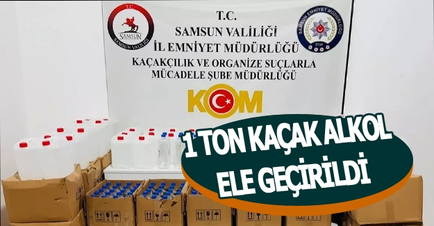 Kaçak içki operasyonunda 1 ton etil alkol ele geçirildi