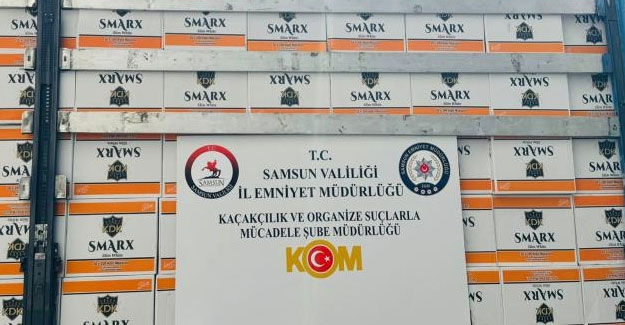 Samsun'da tırda kaçak makaron ele geçirildi