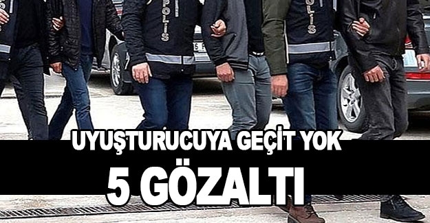 Samsun'da uyuşturucu ticarine geçit yok, 5 gözaltı