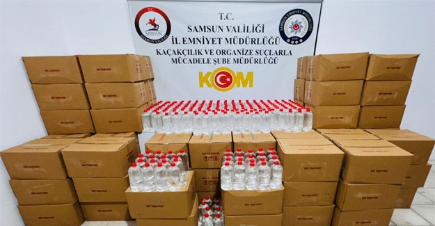 Samsun'da 3 bin litre etil alkol ele geçirildi