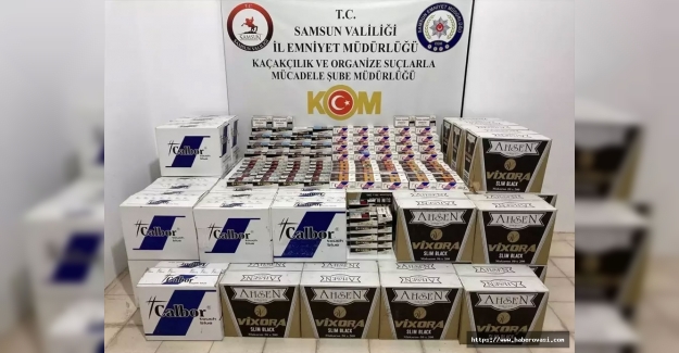 Samsun'da polis 350 bin makaron ele geçirildi