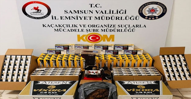 Samsun'da 75 bin makaron ele geçirildi