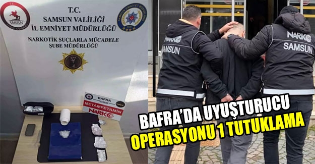 Samsun'da uyuşturucu operasyonunda şüpheli tutuklandı