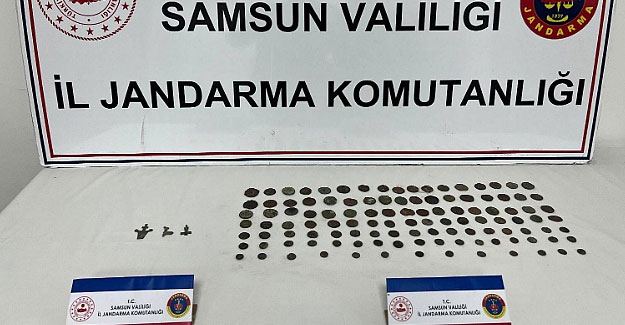 Samsun'da tarihi eser kaçakçılığı 2 gözaltı