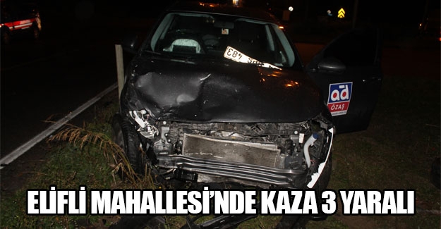 Samsun'da trafik kazasında 3 kişi yaralandı