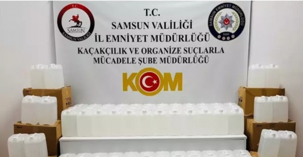 Samsun'da 1 ton etil alkol ele geçirildi