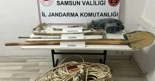 Samsun'da defineci 9 kişi yakalandı