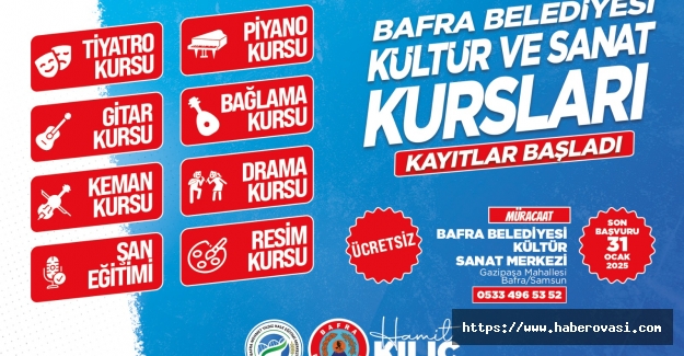 Sanat ve meslek edinme kurs kayıtları başladı