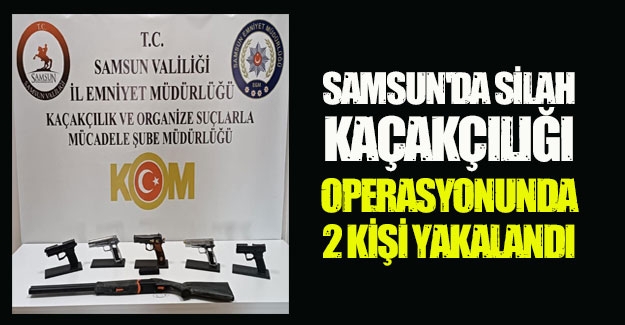 Samsun'da silah kaçakçılığı operasyonunda 2 kişi yakalandı