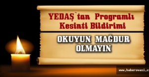 Yedaşdan proğramlı elektrik kesintisi