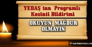 Yedaşdan proğramlı elektrik kesintisi