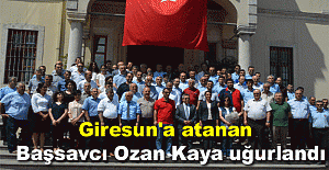 Giresun'a atanan Başsavcı Ozan Kaya uğurlandı