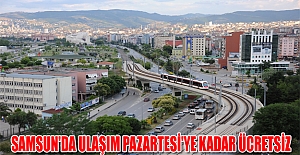 Samsun'da ulaşım Pazartesi'ye kadar ücretsiz