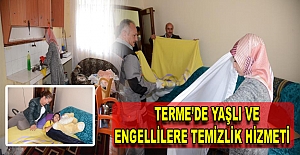 Terme’de yaşlı ve engellilere temizlik hizmeti