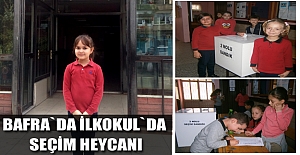 BAFRA’NIN YENİ İLKOKULU MEHMET AKİF ERSOY’DA SEÇİM HEYECANI