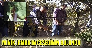 Minik Irmağın cesedi 1.5 metre derinlikte bulundu