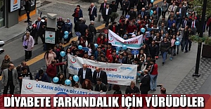 Diyabete farkındalık için yürüdüler