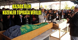 Kazada ölen kuzenler toprağa verildi