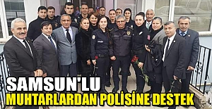 Samsun'lu Muhtarlardan Polisine Destek