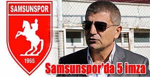 Samsunspor'da 5 imza