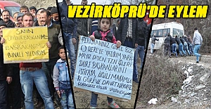 Vezirköprü'de yol eylemi