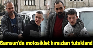 Samsun'da motosiklet hırsızları tutuklandı