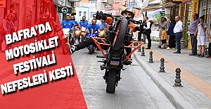 Bafra’da Motosiklet Festivali nefesleri kesti