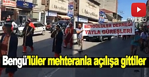 Bengü'lüler mehteranla açılışa gittiler